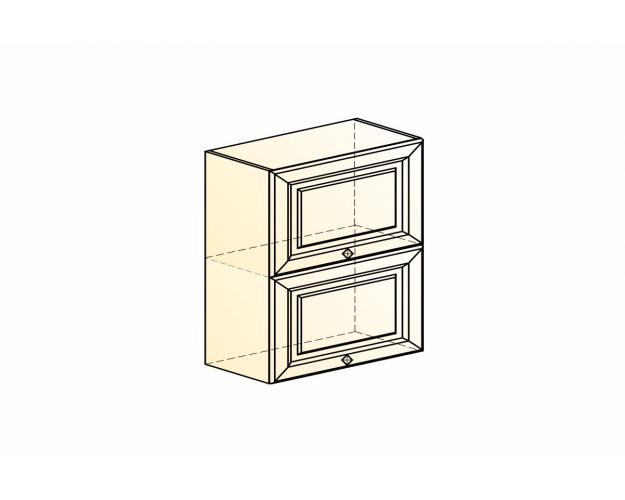 Монако Шкаф навесной L500 Н720 (2 дв. гл. гориз.) (Белый/Белый матовый)